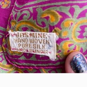 Jasmine Handwoven Pure Silk Fabric Scarf Scarve Vintage